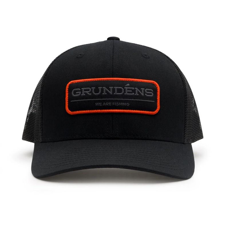 Grundens We Are Fishing Trucker Solid Black