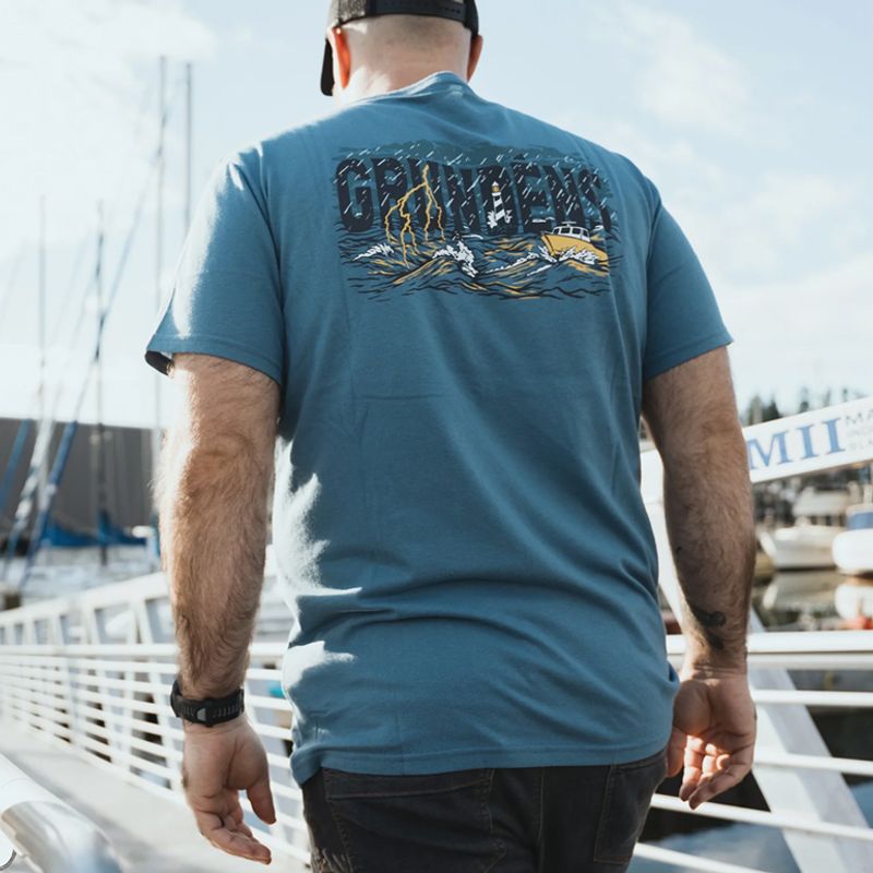 Grundens Tough Seas SS T-Shirt Captains Blue